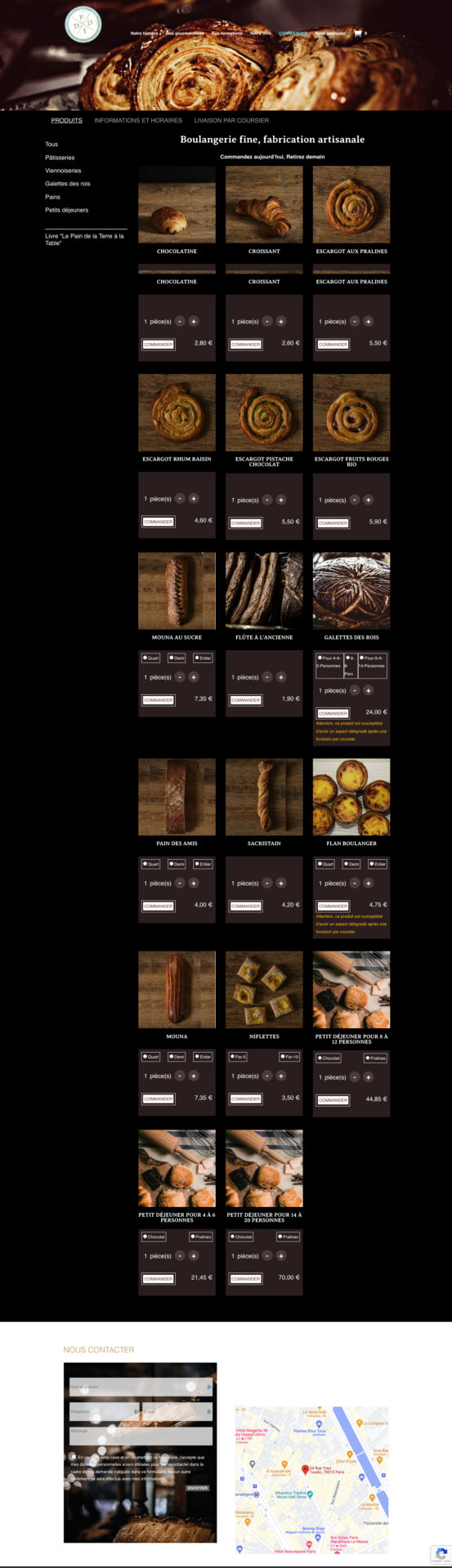 Site de vente en ligne Boulangerie Du pain et des idées